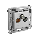 Розетка TV-FM-SAT в стену, "Avanti", "Закаленная сталь"