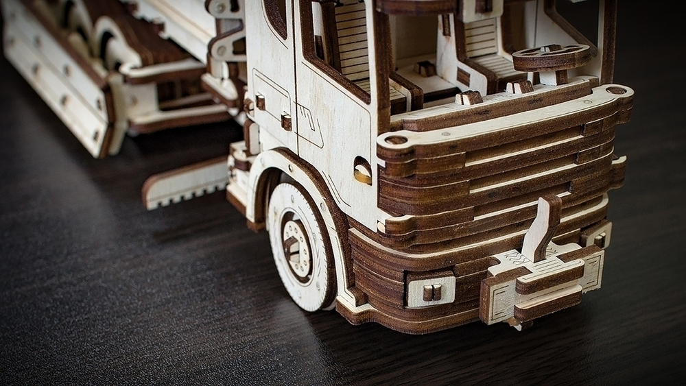 Конструктор деревянный 3D EWA Снегоуборочная машина