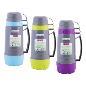 Термос 1 л. со стеклянной колбой Kamille KM 2080 пластиковый корпус