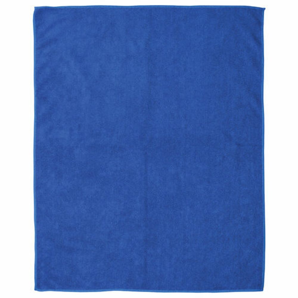 Тряпка для мытья пола, ПЛОТНАЯ микрофибра, 70х80 см, синяя, 220 г/м2, ЛЮБАША "ПЛЮС", 606309