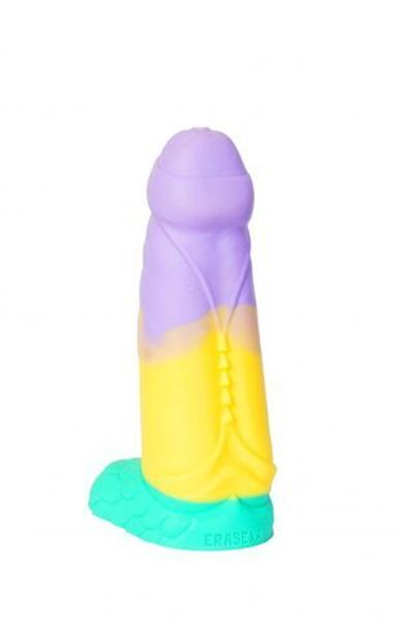 Яркий фаллоимитатор Хамелеон - 25,5 см. (Цвет: разноцветный)