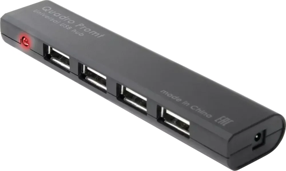 4-портовый мини-разветвитель USB 2.0 Defender Quadro Promt (83200)