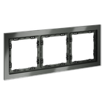 Рамка стеклянная на 3 поста, (титан, стекло) Voltum S70 VLS110306