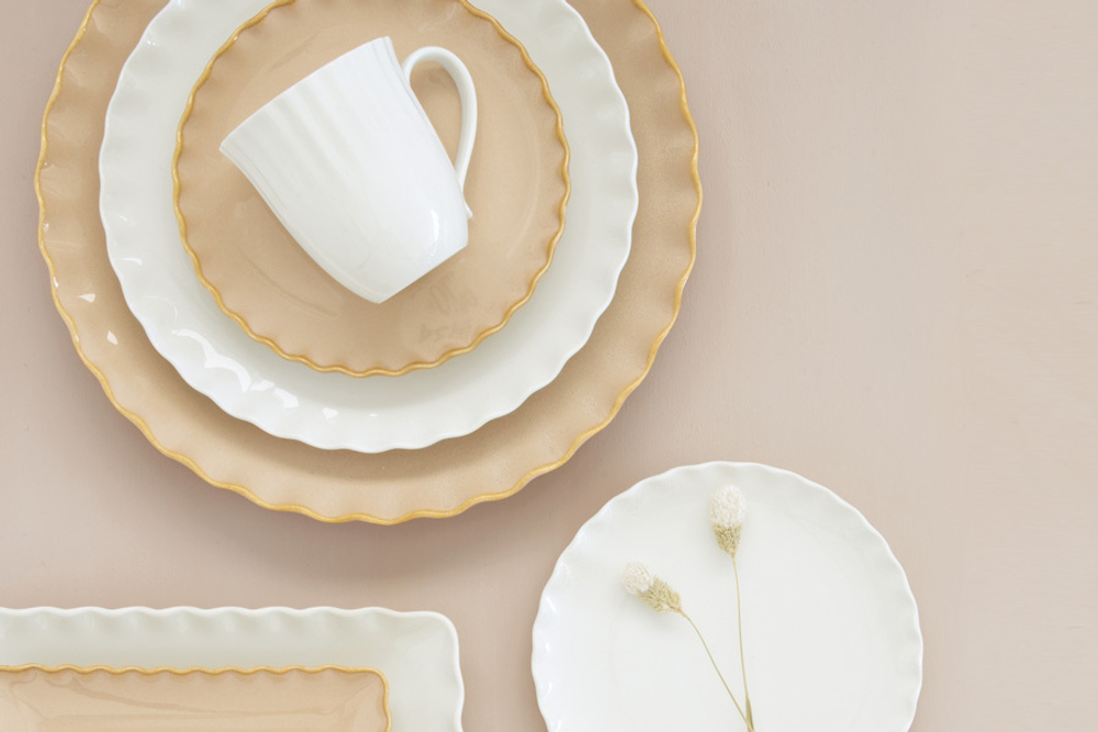 Тарелка 19см Easy Life Onde песочная