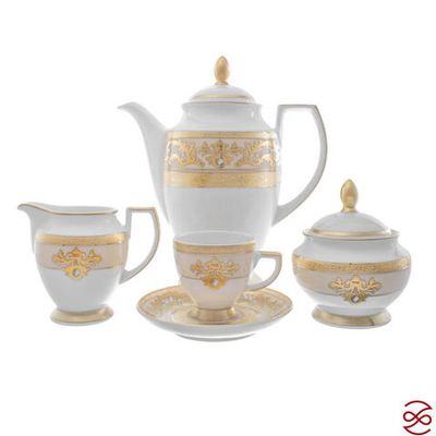 Falkenporzellan Alena 3D Creme Gold Constanza