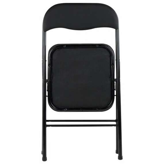 Стул складной BRABIX "Golf CF-007", черный каркас, кожзам черный