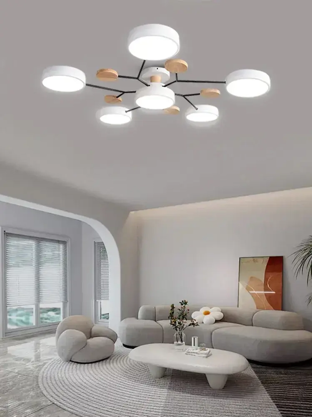 Люстра потолочная светодиодная на кухню, прихожую и спальню,72 Вт