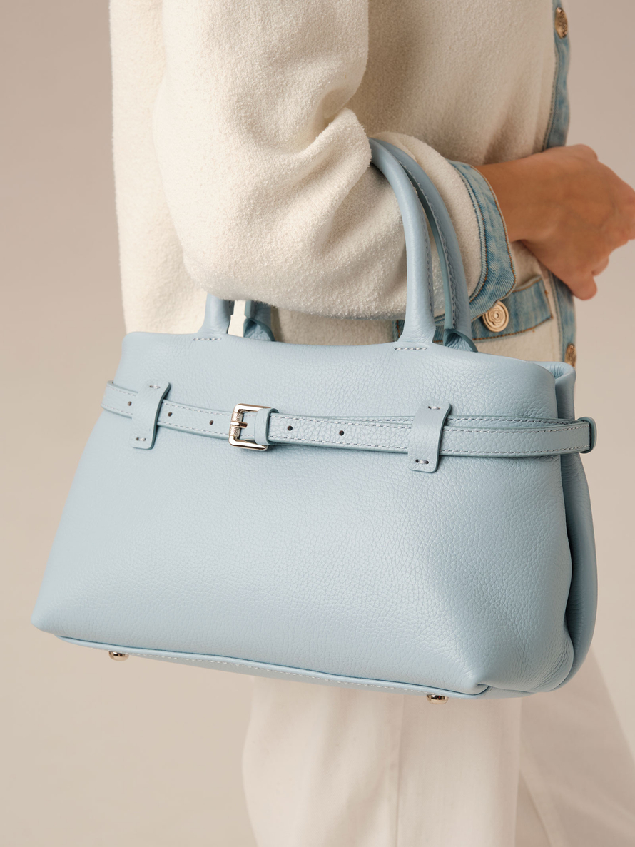 Кожаная сумка DBR Muse 31399 светло-голубой