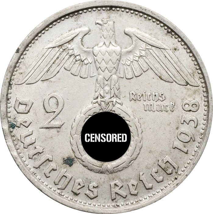 2 рейхсмарки 1938 Германия (Третий рейх) "B"