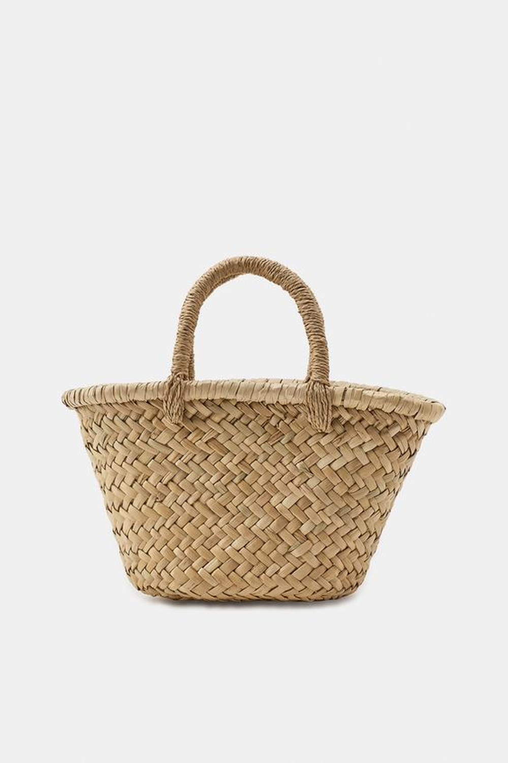 ZARA МИНИ-СУМКА-КОРЗИНА, СВЕТЛО-БЕЖЕВЫЙ