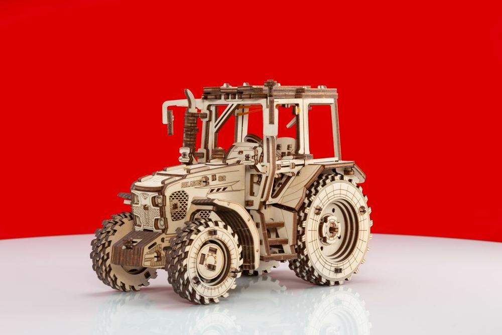 Трактор Беларус-82 от EWA - Деревянный конструктор, сборная модель, механический 3D пазл