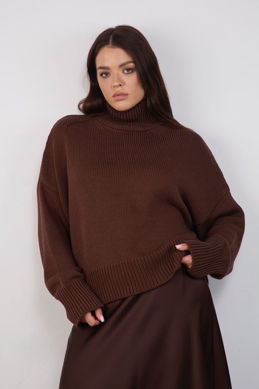 Свитер вязаный, шоколад