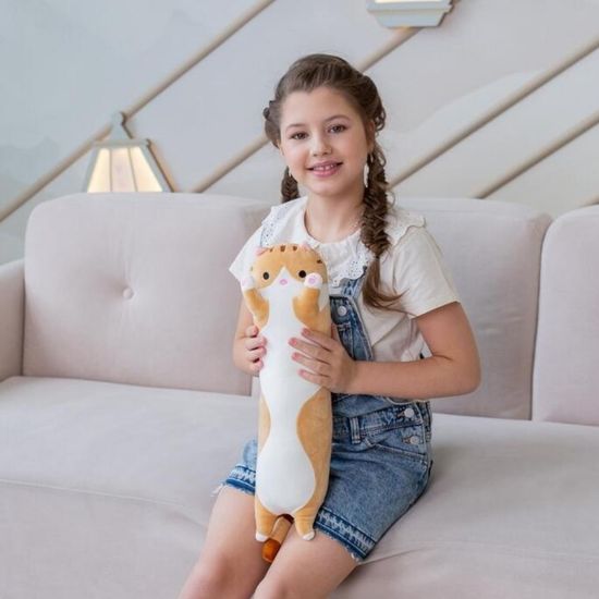 Мягкая игрушка Длинный кот (50см) рыжий