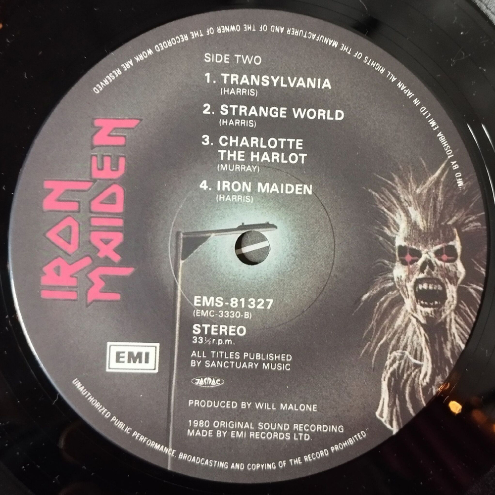 Винтажная виниловая пластинка LP Iron Maiden (Japan 1980) (Obi Copy) EMS-81327