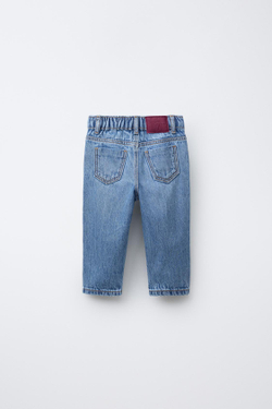 ZARA ДЖИНСЫ MOM FIT, ВЫЦВЕТШИЙ СИНИЙ