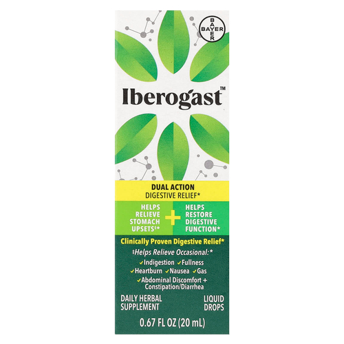 Iberogast, Облегчение пищеварения двойного действия, 20 мл (0,67 жидк. Унции)