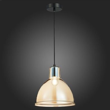 SLE114723-01 Подвес Черный/Янтарный E27 1*60W BACCHI
