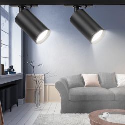 Трековый светильник однофазный ЭРА TR39-GU10 BK под лампу GU10 черный | Однофазные светильники под лампу