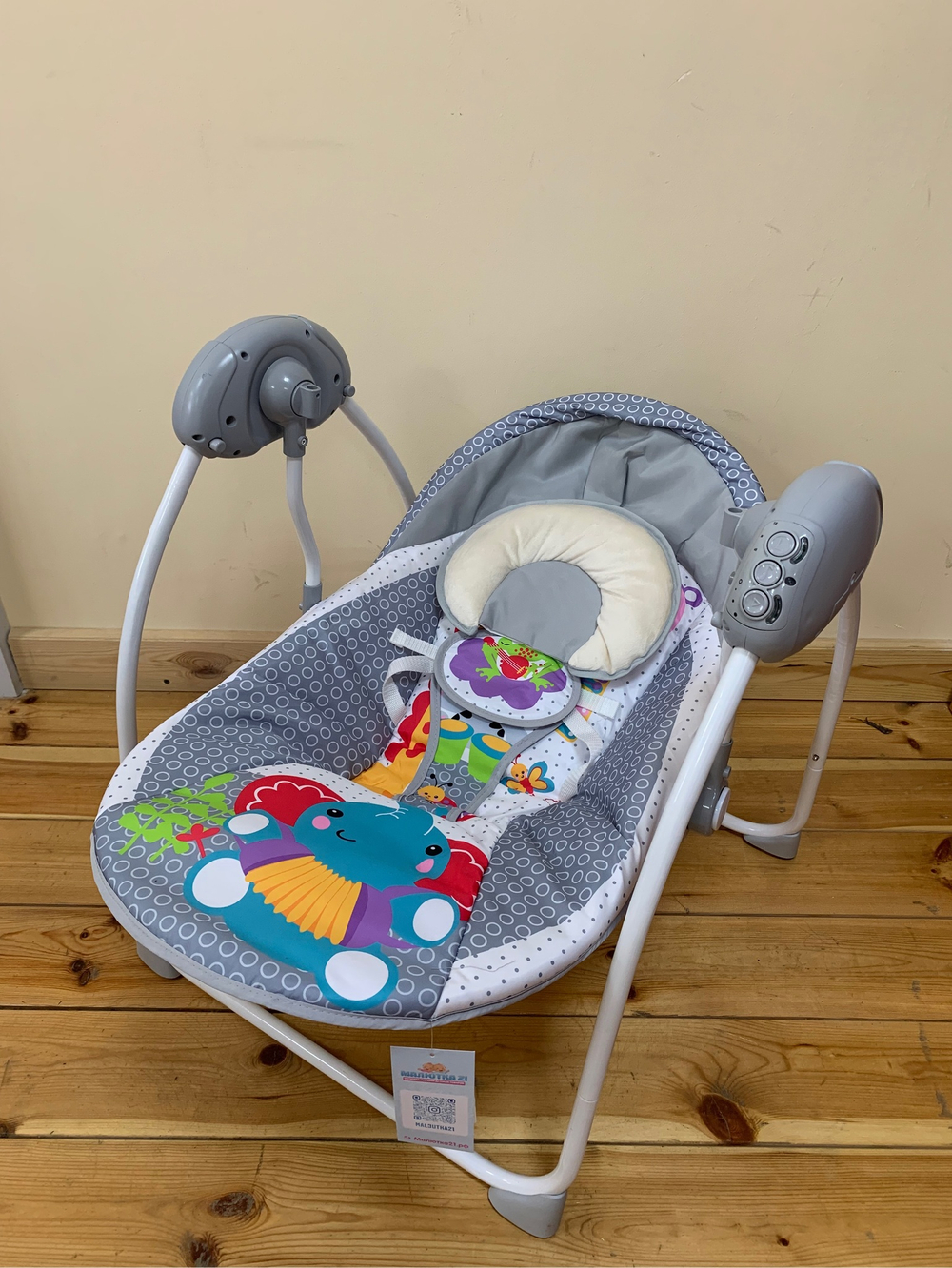 PITUSO Электрокачели Malaga Жирафик Grey серый (адаптер, пульт) 77*60*62см