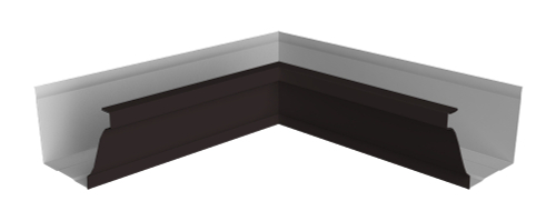 Угол желоба внутренний Vortex Lite Matt 130мм NEW RAL 9005 черный