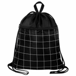 Мешок для обуви BRAUBERG большой с ручкой карман на молнии сетка 49х41 см "Checkered" (2 штуки в упаковке)