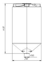 Бункер 14000л усиленный Политим 14000 л.(2100x2100x4430см;красный) - арт.560772