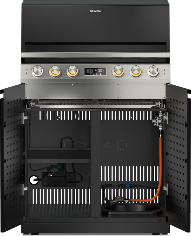 Уличный газовый гриль Miele Dreams – Fire Pro L 4P с полками сталь