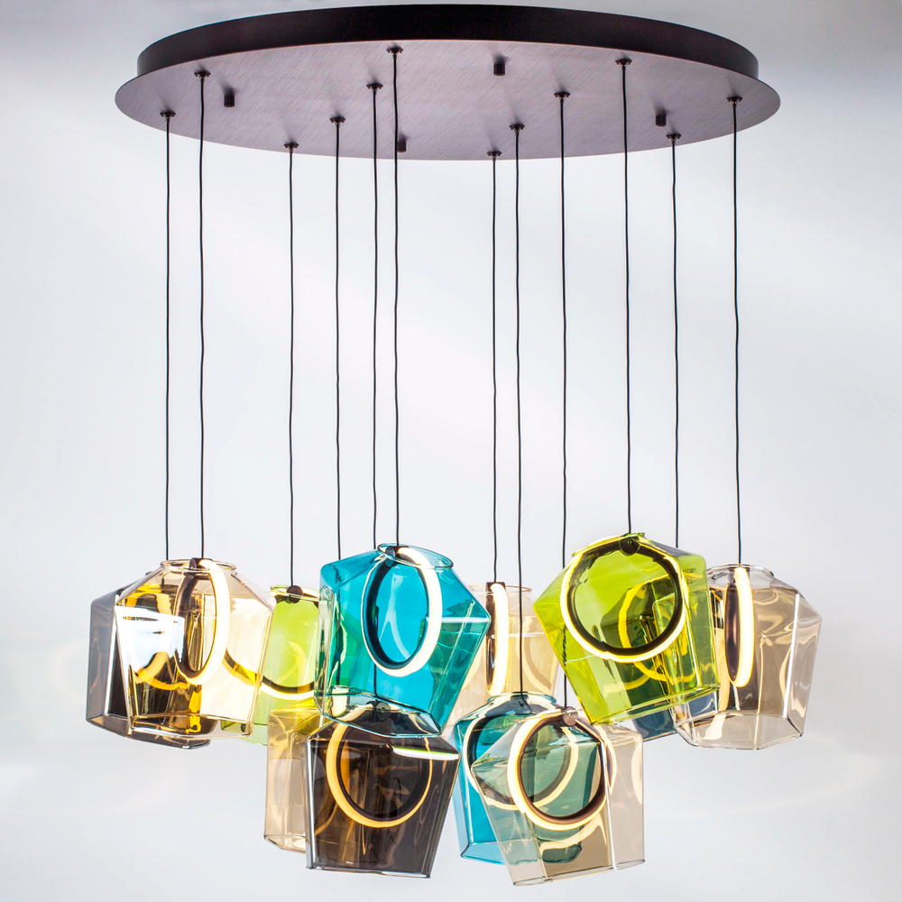 796329 Люстра CARAMELLO LED 12х6W 1400LM КОФЕЙНЫЙ/МУЛЬТИКОЛОР 3000K