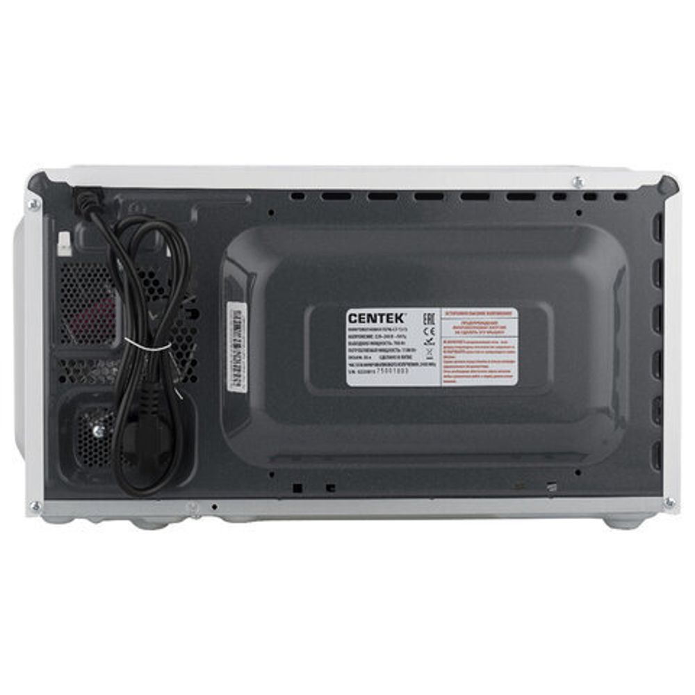 Микроволновая печь CENTEK CT-1575, объем 20 л, мощность 700 Вт, механическое управление, белая, CT-1575 White