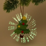 Сувенир с подсветкой «Елочка в лучах» 10 см