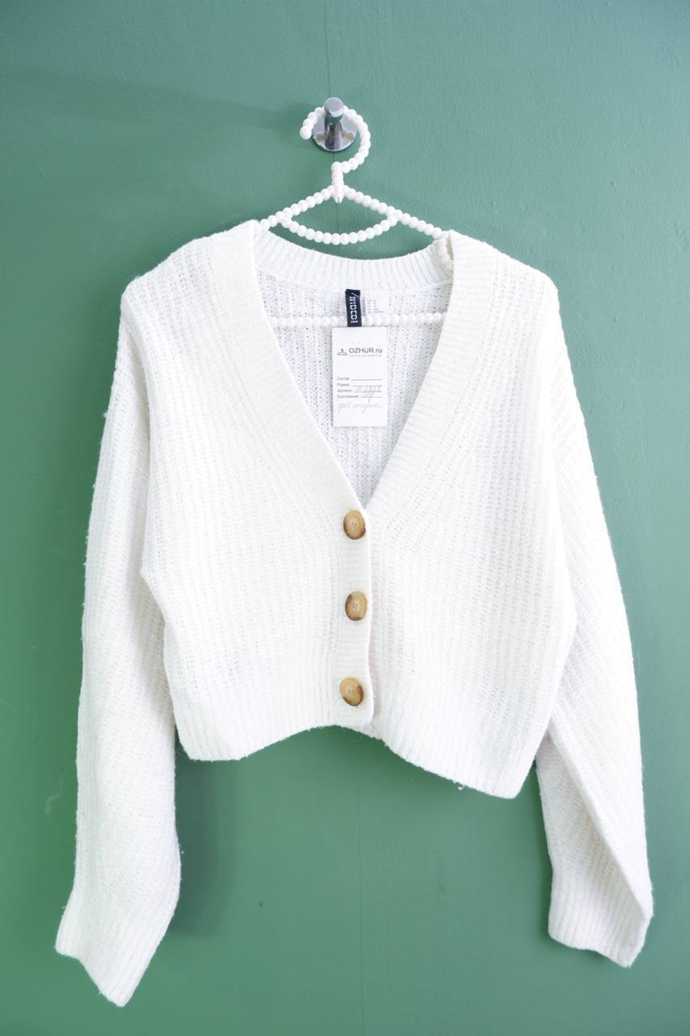 Кардиган H&M короткий, маркировка XS, визуально 42 размер