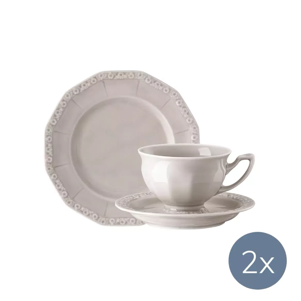Rosenthal - Набор Maria Pale Coffee Orchid на 2 персоны / артикул   1043040716810221 + 1043040716814741 + 1043040716814742  / GTIN