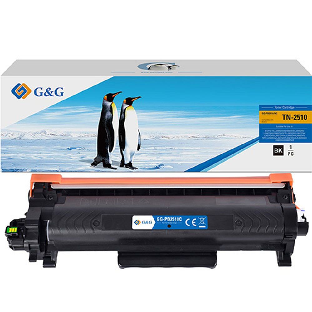 Тонер-картридж G&amp;G, аналог Brother TN-2510 для HL-L2400/2445/2447, DCP-L2620/2660/2627, MFC-L2835/2860/2800