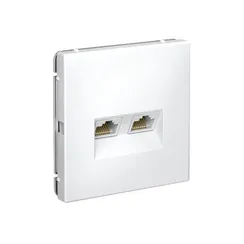 Розетка двойная компьютерная ArtGallery RJ45+RJ45 кат. 6A механизм лотос SE GAL001388