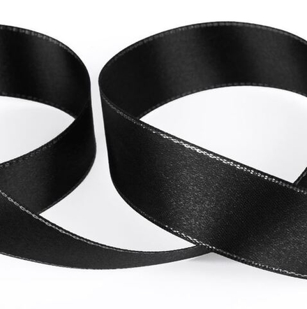 Лента атласная 25 мм , AL-25M двухстор. с металл. нитью 33 м , №113 под серебро