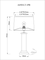 Декоративная настольная лампа Arte Lamp CAMELOT A4501LT-1PB