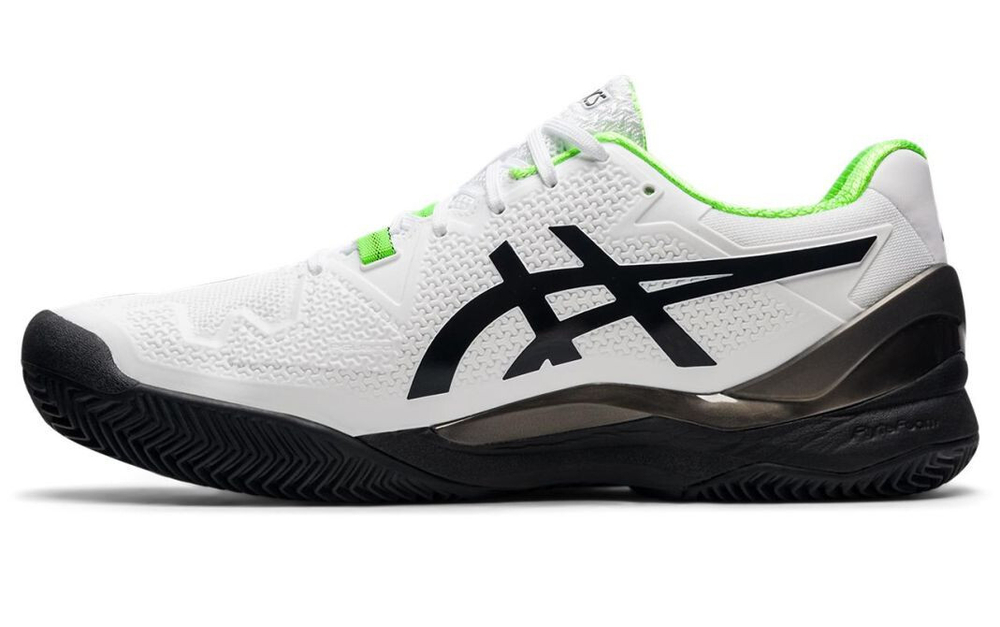 Мужские кроссовки теннисные Asics Gel-Resolution 8 Clay - white/green gecko