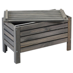 Сундук скамья деревянный для хранения вещей Эпларо для мангала и для сада, графит