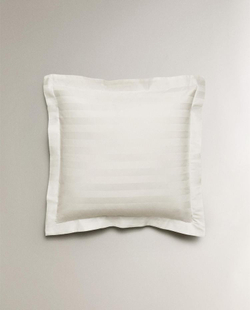 ZARA HOME НАВОЛОЧКА ИЗ САТИНА В ПОЛОСКУ (500 НИТЕЙ), БЕЖЕВЫЙ
