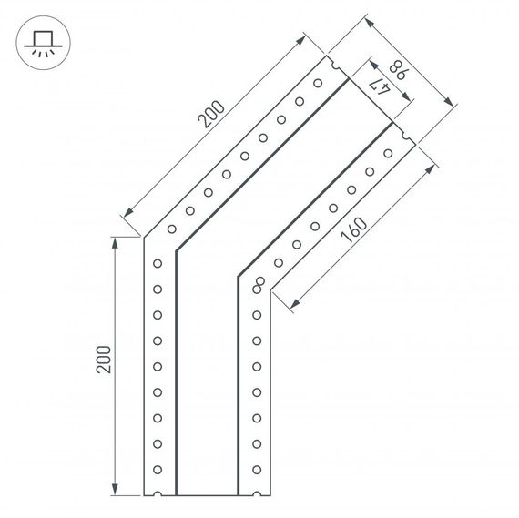 Коннектор угловой Arlight SL-Linia45-Fantom-135 030102