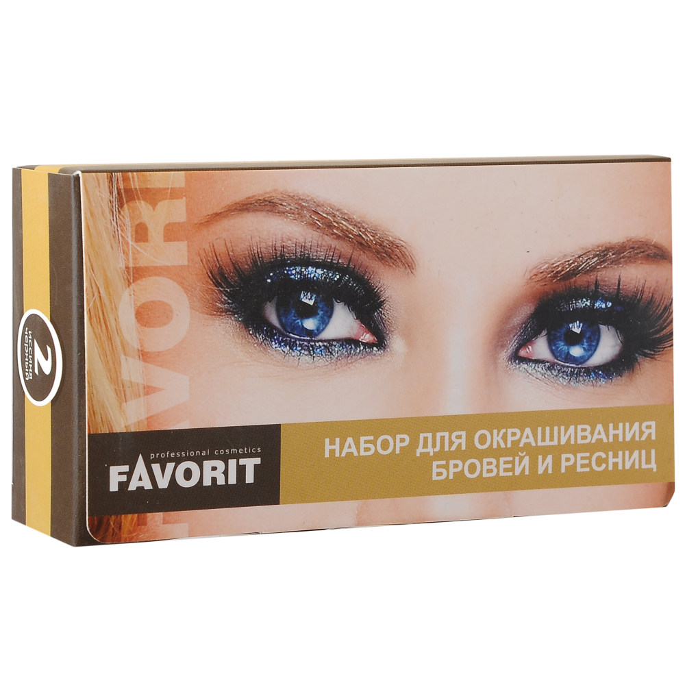 Набор для окрашивания бровей и ресниц коричневая №3