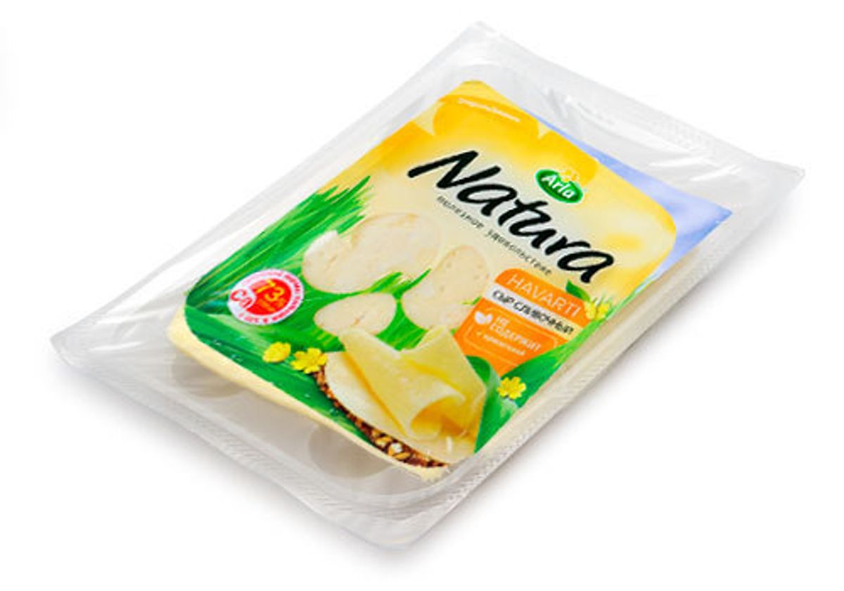 Сыр "Сливочный" Arla Natura, нарезка, 100г