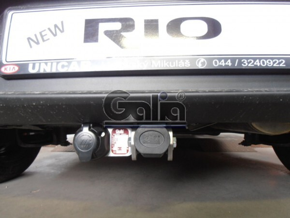 Фаркоп оцинкованный Galia K037C для Kia Rio III хетчбек/седан 2011-2017(паспорт и сертификат в комплекте)(без электрики)