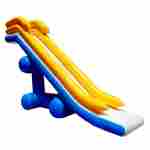 Надувная прямая водная горка для вышки (опоры) «Солнечный залив», 12*2*8 м