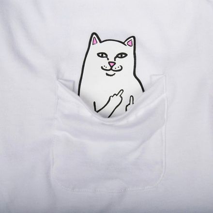 Лонгслив Ripndip SP24 Lord Nermal Pocket L/S White