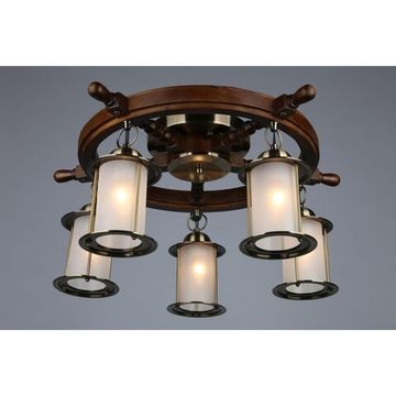 Люстра потолочная 5*E27 OML-50307-05 OML-50307-05 коричневый Ferro Omnilux