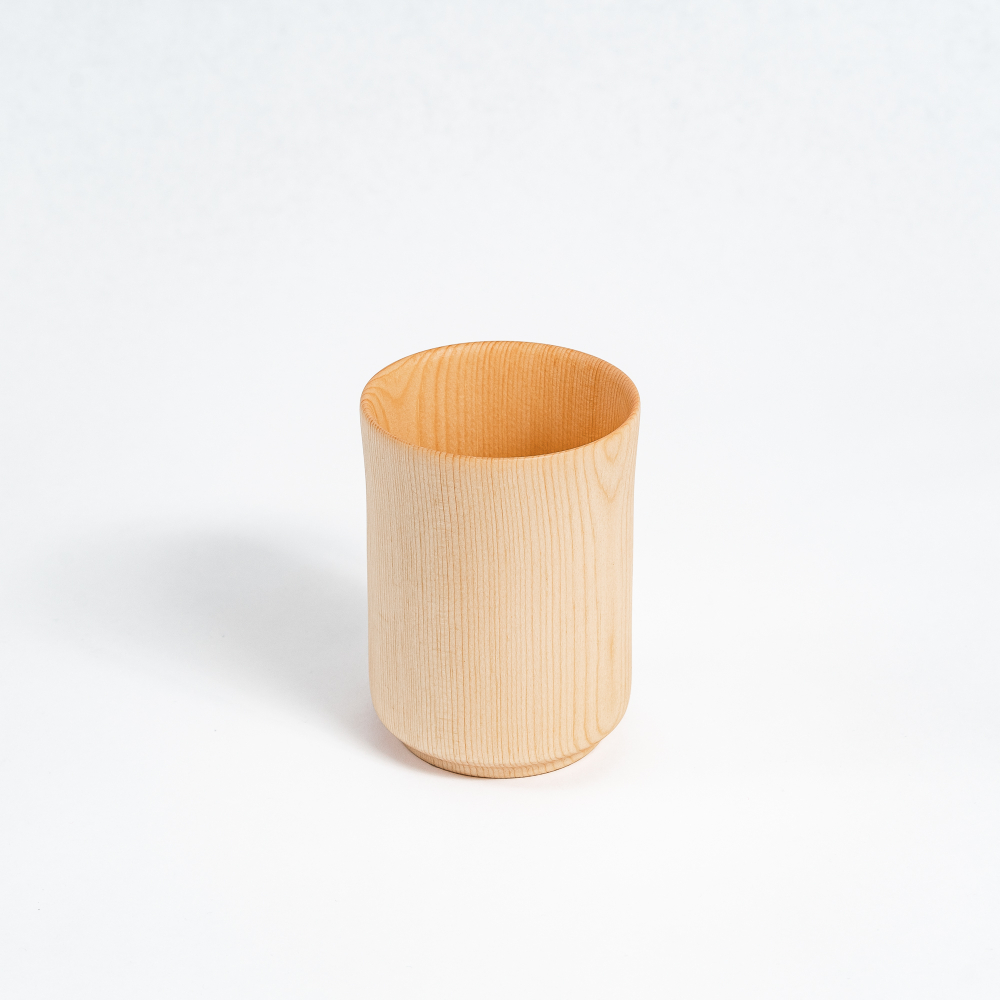 Деревянный стакан из кедра для чая, кваса и прочих напитков C44