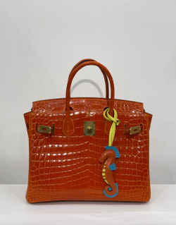 Сумка Hermes из кожи крокодила 35 см