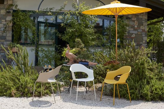 Кресло пластиковое желтое Lady B Италия