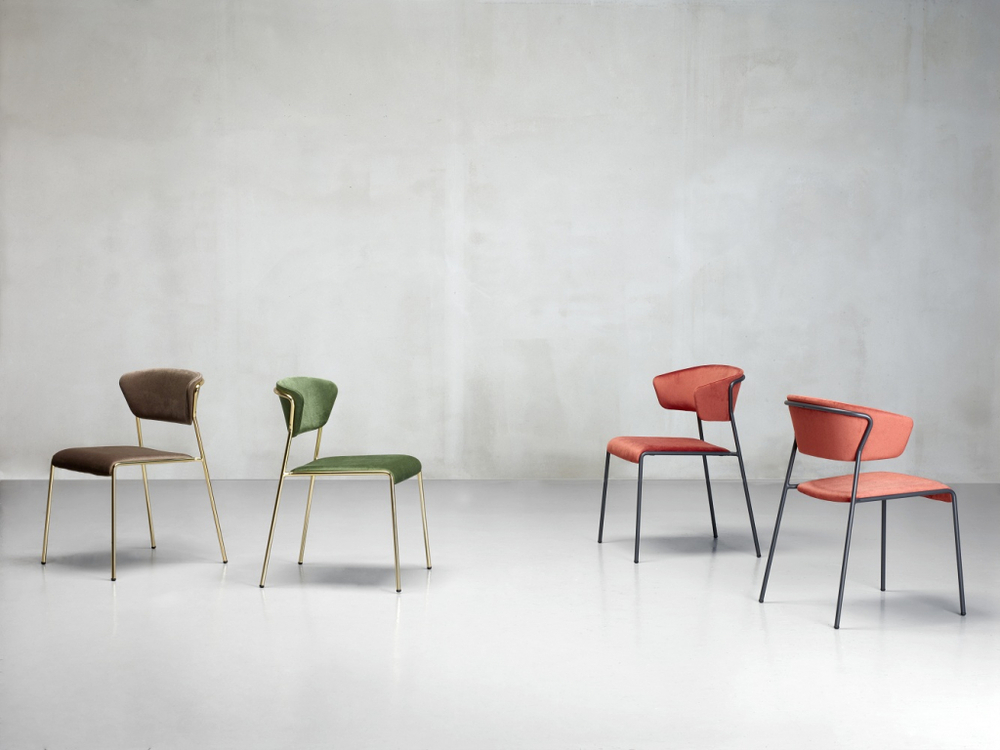 Стул с обивкой Scab Design Lisa, антрацит, красный